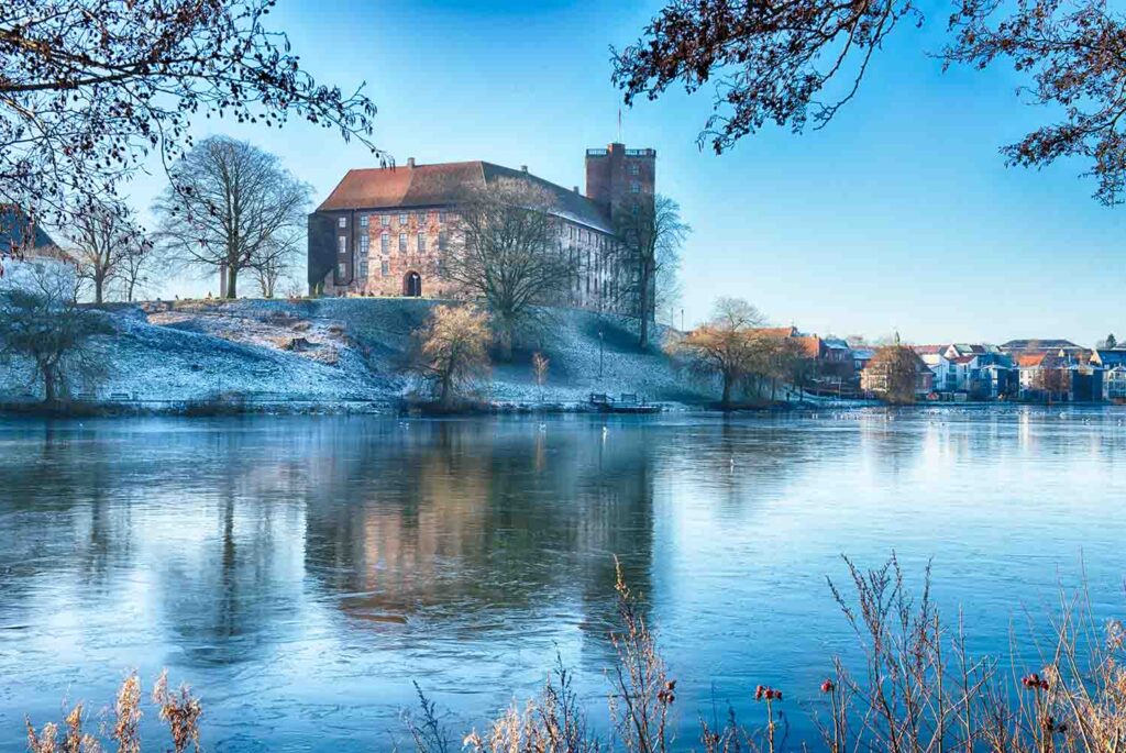 Slottet en kold vintermorgen