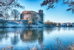 Slottet en kold vintermorgen Slottet en kold vintermorgen