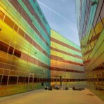 Farveskiftende bygning i Almere