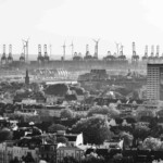 Udsigt over havnen fra Hamburg BUNKER