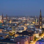 Blå time fra St. Michaels kirketårn